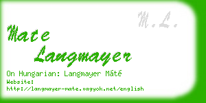 mate langmayer business card